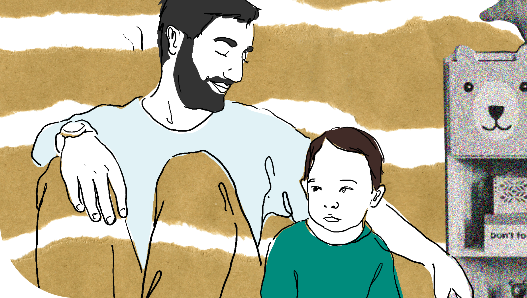 Illustration av ett frustrerat barn